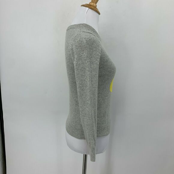 J. Crew Pear Knit Sweater Size XXS Wool Rabbit Hair Blend Gray Pullover Rib Trim - Picture 6 of 12